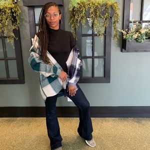 Double plaid shacket